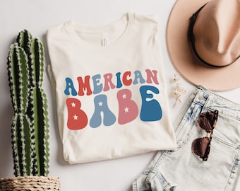 Retro American Babe Shirt, 4th Of July, Mommy and Me