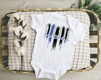 Back the Blue Onesie, Thin Blue Line, Police Support Baby Bodysuit