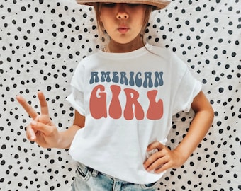 All American Girl Shirt, 4th of July, Patriotic Kids Tee