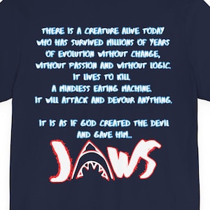Jaws Movie Tee, Jaws Anniversary Tee, Jaws Unisex Shirt, Universal Jaws Tee, Adult Jaws Shirt