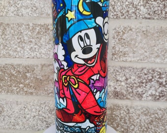 Stained Glass Mickey and Minnie Mouse