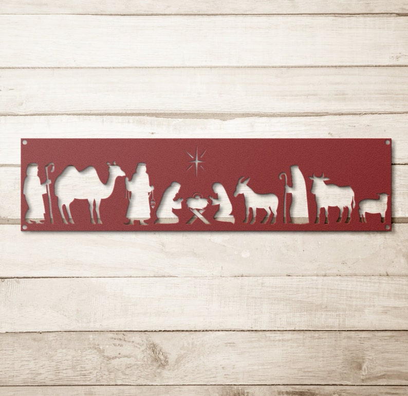 Holy Night Metal Wall Art Christmas Night Metal Wall Decor Etsy
