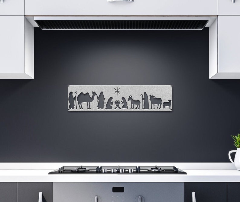 Holy Night Metal Wall Art Christmas Night Metal Wall Decor Etsy