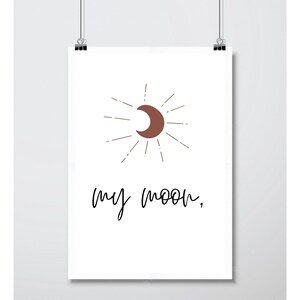 You Are My Sun, My Moon, and All My Stars Print | Kid Bedroom Art ...