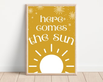 Here Comes The Sun Nursery Printable Decor Etsy