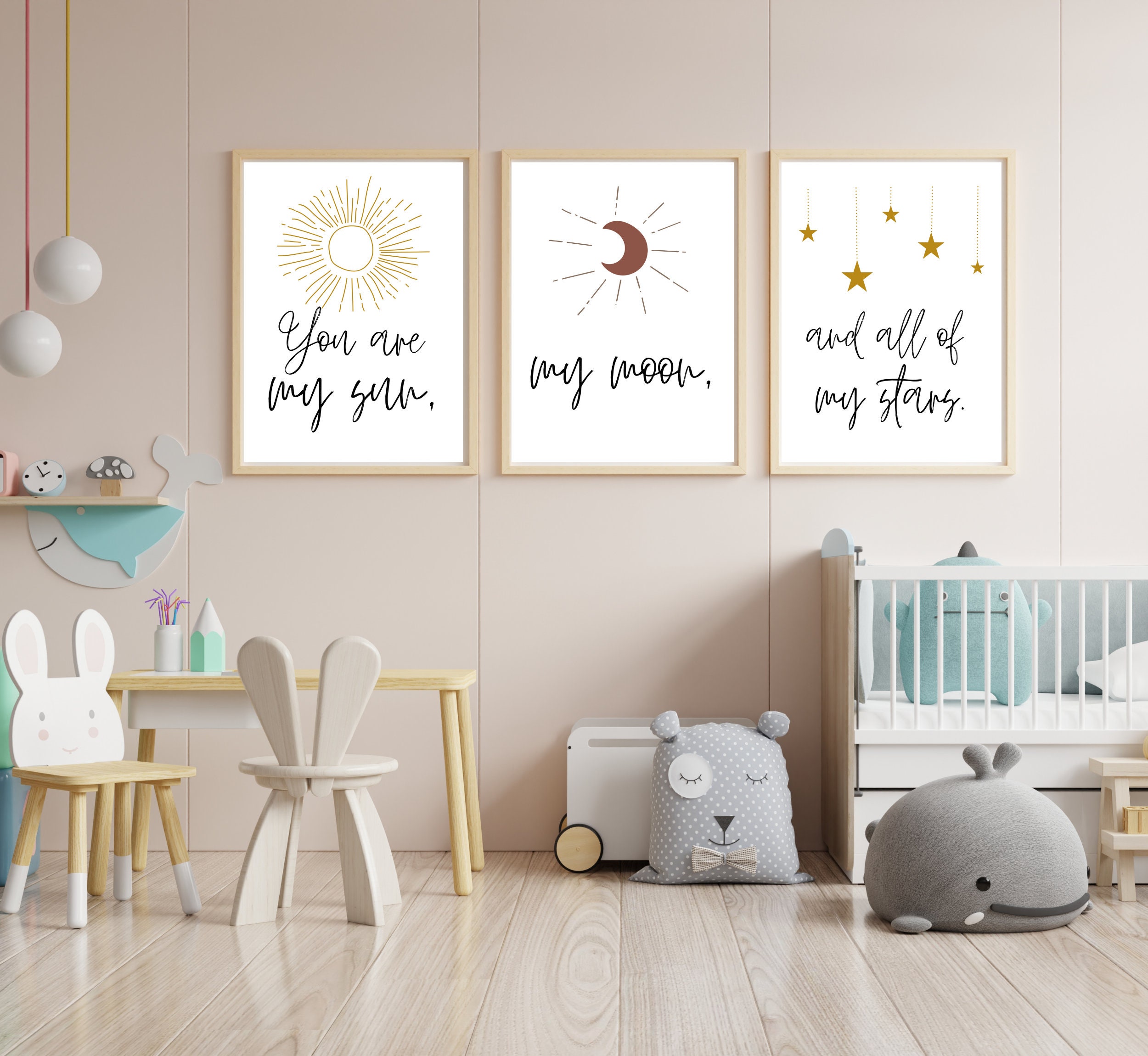 You Are My Sun, My Moon, and All My Stars Print | Kid Bedroom Art ...
