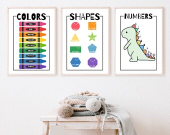 Educational prints | Playroom Prints | Classroom Education Wall Art | Playroom Wall Decor |  Classroom Digital Download Print at Home