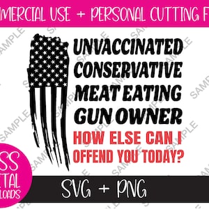 May include: A black and white digital download graphic with the text "How else can I offend you today?" in red. The graphic also includes the text "Miss Digital Downloads" in pink and "SVG + PNG" in white.