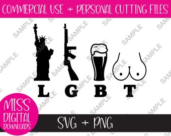 Liberty Guns Beers and Tits, SVG und PNG Bundle, Rechte und Freiheiten, lassen unsere Kinder in Ruhe, Sofort Download, 2.Änderung, Humor für Erwachsene