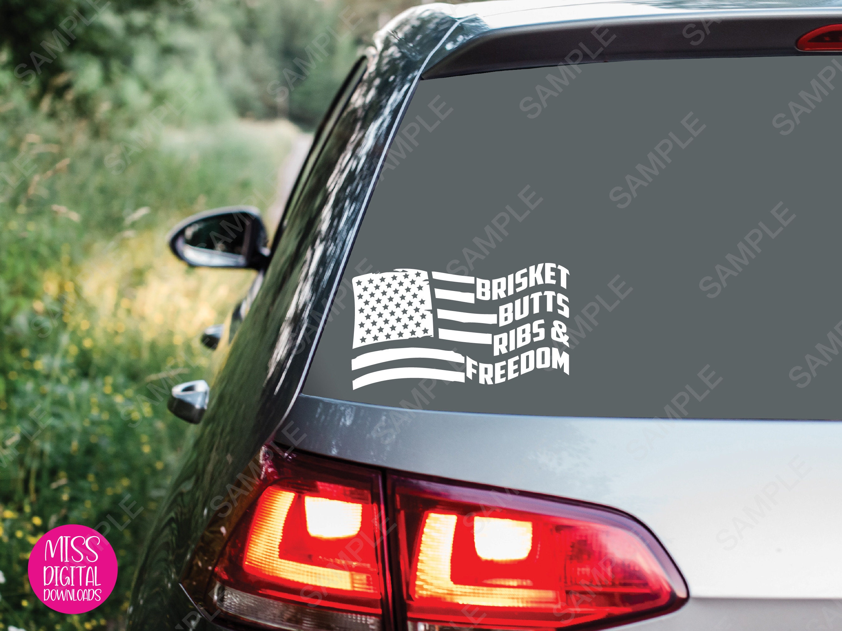 Brisket Butts Ribs & Freedom, SVG and PNG Sublimation Cut File, Funny ...