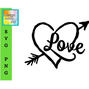 Love svg, Heart svg, Heart with arrow svg, Valentine&#39;s Day svg