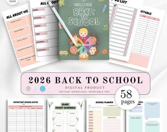 Academic Planner with Weekly & Monthly Pages, Student Agenda, Study Organizer, School Year Planner, School Supplies, Back To School Gift