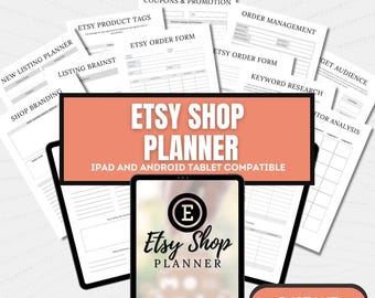 Planer sklepu Etsy | Planer produktów cyfrowych | Przewodnik Etsy