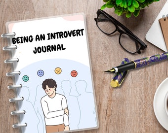 Introvert notitieboek, stille reflectiedagboek, persoonlijk eenzaamheidsdagboek, zelfonderzoekscadeau, cadeau voor introverte vriend