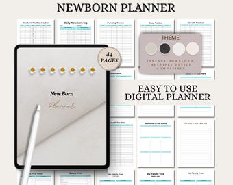 Agenda per neonati / Monitoraggio della cura del bambino e registro delle poppate / Organizzatore digitale stampabile / Programma del sonno, tabella dei pannolini, pianificatore di routine in formato PDF