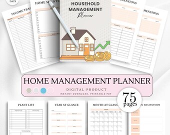 2026 Household Management Planner, Productivity Planner, Home Organizer, Daily Scheduler, Daily To-Do List, Yearly Planner, Family Gift