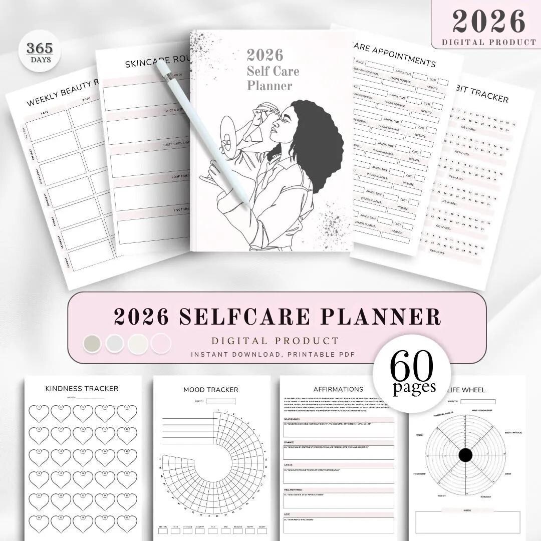 2026 Self Care Planner, 2026 Self Care Planner Digital Download ...