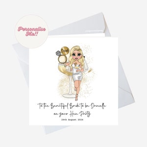 Carte d'enterrement de vie de jeune fille personnalisée, Future mariée, Week-end EVJF, Carte souvenir EVJF, Surprendre la mariée, Shower nuptiale, Week-end EVJF