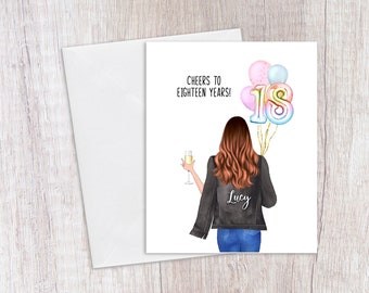 Personalised 18th Birthday Card, Custom card, Personalised card, Birthday card
