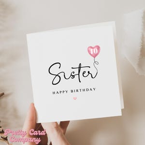 Carte de 40e anniversaire soeur, carte de 40e anniversaire, carte d'anniversaire pour soeur, carte de tout âge, carte de soeur, carte d'anniversaire pour grande soeur, carte de quarante