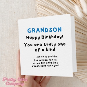 Carte d'anniversaire petit-fils, carte d'anniversaire pour petit-fils, carte drôle de petit-fils, petit-fils unique en son genre, carte pour lui, carte drôle de petit-fils