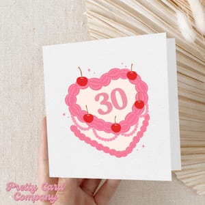 Carte 30e anniversaire, 30e anniversaire fille, carte 30e anniversaire femme, carte trentième anniversaire pour soeur, meilleur ami, cousin, collègue de travail
