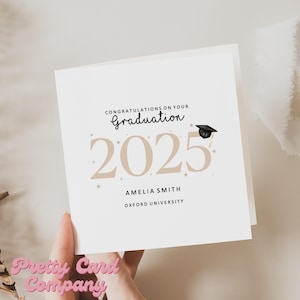 Carte personnalisée de remise des diplômes, carte de félicitations pour l'obtention du diplôme de soeur, cadeau de remise des diplômes, promotion 2025, carte de remise des diplômes pour elle, pour lui