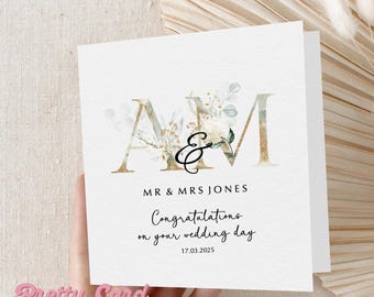 Personalised Wedding Card, Congratulations On Your Wedding Day, Mr & Mrs Card, Newlyweds, To The Bride And Groom, On Your Wedding Day