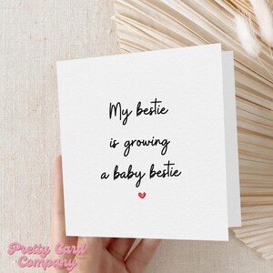 Carte meilleure amie enceinte, carte pour meilleure amie, carte de grossesse meilleure amie, baby shower, future maman, la meilleure amie qui grandit, la meilleure amie, nouveau bébé
