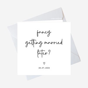 Carte de vœux pour se marier plus tard, se marier plus tard, carte de mariage personnalisée pour femme ou mari, carte de mariage, mariée, marié