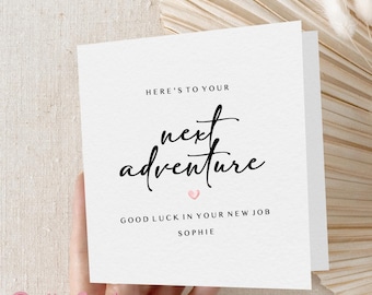 Good Luck Card, New Job Card, Colleague Leaving Card, Next Chapter In New Job, Coworker Card, Personalised Leaving Card, Work Bestie Leaving