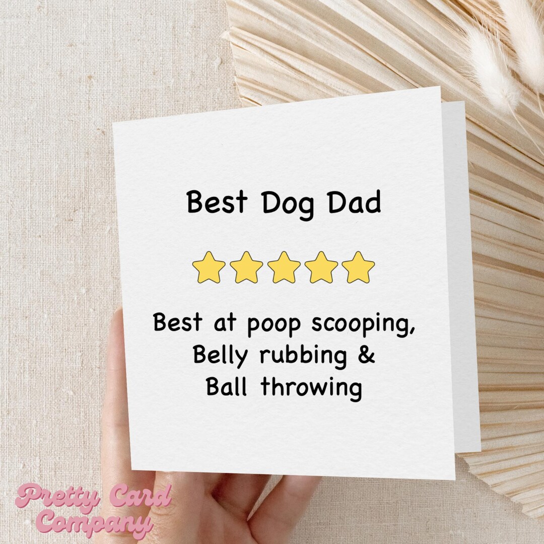 Dog Dad Birthday Card,dad Card From the Dog, Best Dog Dad, Dog Parent ...