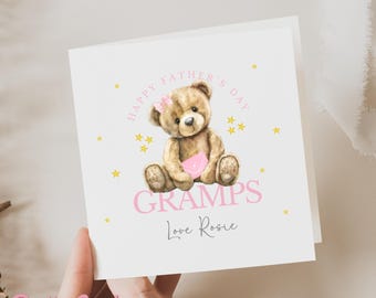Father's Day Card, Father's Day Card for Gramps, Grandad Father's Day Card, Cute Father's Day Card For Gramps, Card from Granddaughter