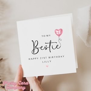 Carte personnalisée du 21e anniversaire de ma meilleure amie, 21e anniversaire de la meilleure amie, 21e carte d'anniversaire de ma meilleure amie, Ma meilleure amie a 21 ans, 21 ans