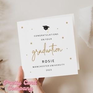 Carte personnalisée de remise des diplômes, félicitations pour l'obtention de votre diplôme, cartes de remise des diplômes universitaires, ami, fille, fils, petite-fille, petit-fils
