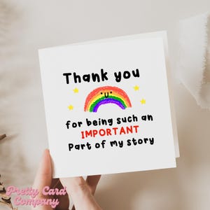 Carte de professeur, merci de faire partie de mon histoire, carte de remerciement de professeur, meilleure amie, infirmière, amie, carte de remerciement, carte de départ