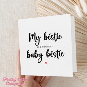 La meilleure amie grandit et un bébé, carte de grossesse, félicitations, future maman, carte meilleur ami, nouveau-né, mon meilleur ami ayant un bébé
