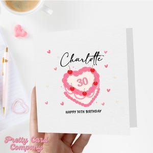Carte d'anniversaire personnalisée pour 30 ans, fille, 30 ans, pour soeur, meilleur ami, cousin, collègue de travail, femme, petite amie