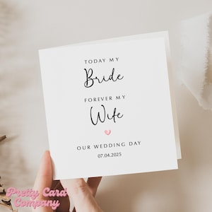 Carte de mariage personnalisée pour la mariée, carte de mariage pour le jour de notre mariage, carte de future femme, le jour de notre mariage, mariage 2025