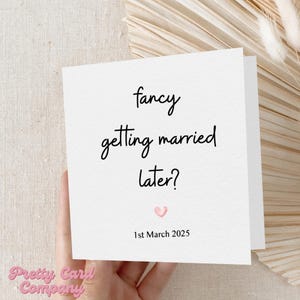 Carte de vœux pour se marier plus tard, se marier plus tard, carte de mariage personnalisée pour femme ou mari, carte de mariage, mariée, marié, jour du mariage