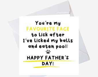 Father's Day Card From The Dog, Card From The Dog, Dog Dad, Dog Parent, Funny Father's Day Card, Best Dog Dad, Humour Card