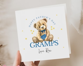 Father's Day Card,Father's Day Card for Gramps,Grandad Father's Day Card, Cute Father's Day Card For Gramps,Card from Grandson, Card for Him