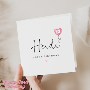 13th Birthday Card,  Daughter 13th Birthday Card, Thirteenth Card, Teenager Card, Card For Daughter, Niece, Granddaughter, Cousin, Friend