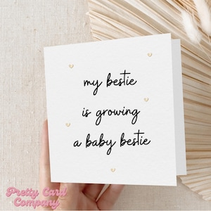 Carte de naissance, carte meilleure amie, carte meilleure amie, carte de grossesse meilleure amie, baby shower, future maman, meilleure amie qui grandit
