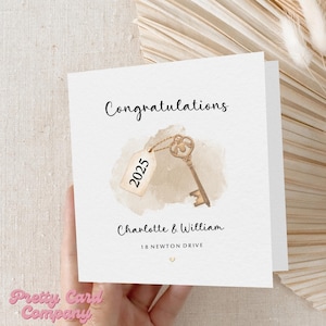Carte de maison neuve personnalisée, Carte de déménagement, Carte de nouvelle maison pour amis, famille, Félicitations pour l'achat de votre nouvelle maison, Carte de nouvelle maison