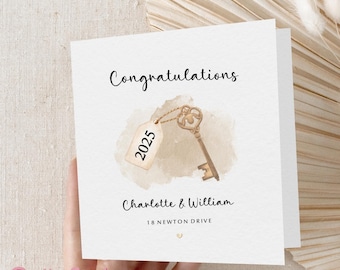 Personalised New Home Card, Moving House Card, New Home Card For Friends, Family, Congratulations On Your New Home, New House Card
