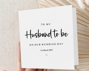 Carte personnalisée pour mon marié, Carte de mariage matinale, Carte pour futur mari, Carte de mariage de la mariée, Carte pour futur mari