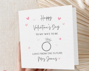 Fiancée Valentine's Day Card, Personalised Valentine's Card for Fiancée, Card for Her, Valentine's Day Card,Valentine's Card for Wife To Be