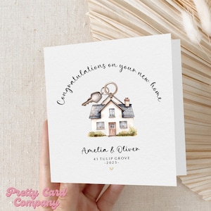 Carte de maison neuve personnalisée, Carte de déménagement, Carte de nouvelle maison pour amis, famille, Félicitations pour l'achat de votre nouvelle maison, Propriétaires