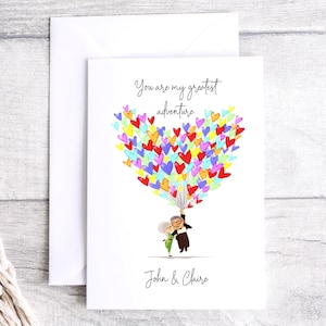 En haut! Carte de voeux, carte de la plus grande aventure, carte d'anniversaire, carte d'anniversaire, quelqu'un de spécial, carte de mariage, nouvelle maison, Saint Valentin
